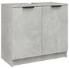 vidaXL Mobile Bagno Grigio Cemento 64,5x33,5x59cm in Legno Multistrato