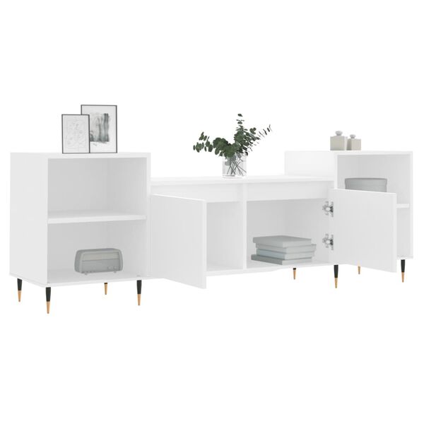 vidaXL Mobile Porta TV Bianco 160x35x55 cm in Legno Multistrato