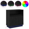 vidaXL Credenza con LED Rovere nero 71 x 34.5 x 75 cm