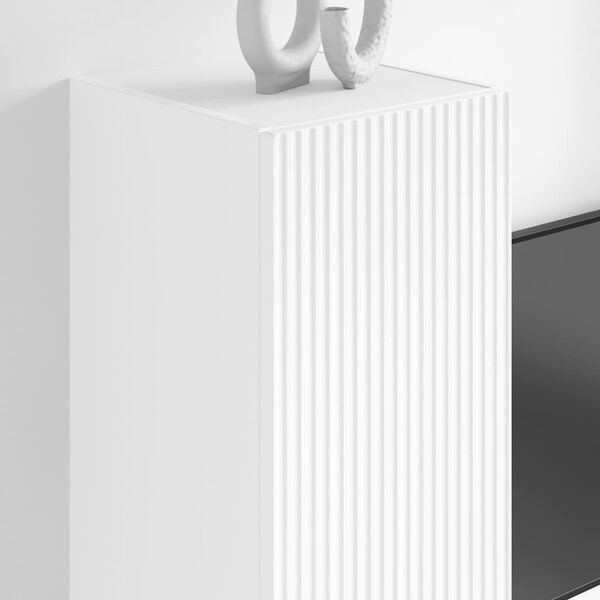 vidaXL Mobile TV da parete Bianco 30 x 31 x 100 cm Legno multistrato