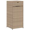vidaXL Armadietto Portaoggetti Giardino Beige 55x55x111cm Polyrattan