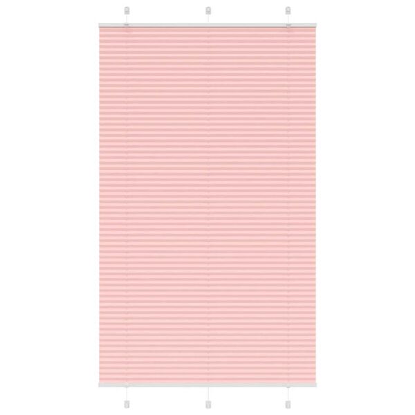 vidaXL Tenda Plissettata Rosa 115x200 cm Larghezza Tessuto 114,4 cm