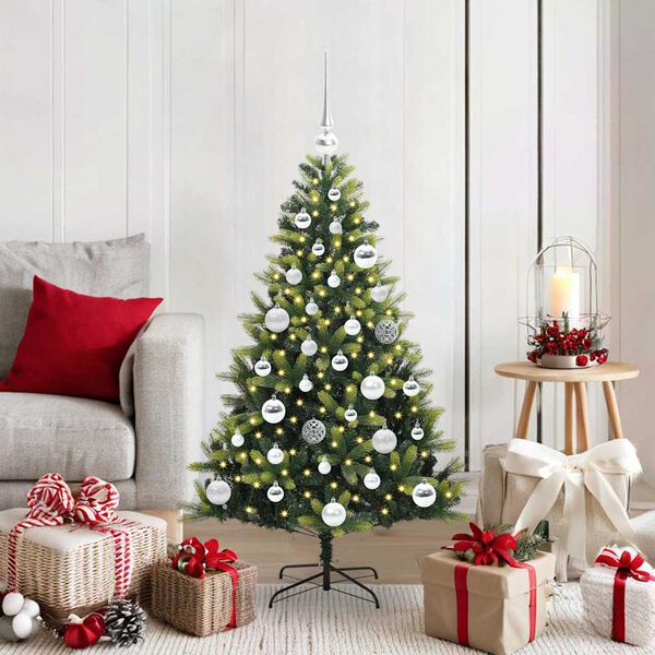 vidaXL Albero di Natale Artificiale Pieghevole 150 LED Verde 120 cm