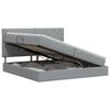 vidaXL Letto con contenitore e materasso Grigio Chiaro 200 x 200 cm