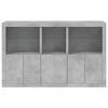 vidaXL Credenza con Luci LED Grigio Cemento 162x37x100 cm