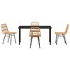 vidaXL Set da Pranzo per Giardino 5 pcs Marrone