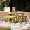 vidaXL Set da Pranzo da Giardino 3 pz in Legno di Pino Impregnato