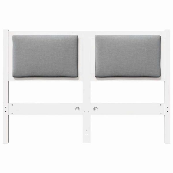 vidaXL Testiera Altro Bianco 120 cm Legno di pino massello