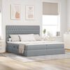 vidaXL Letto con Contenitore con materasso Grigio chiaro 180 x 200 cm