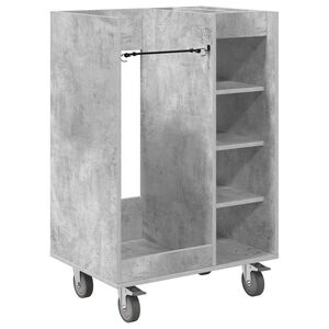 vidaXL Armadio per Golf con ruota Grigio cemento 65 x 45 x 98 cm