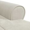 vidaXL Chaise Lounge con cuscino Crema 91 x 157 x 91 cm Velluto