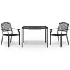 vidaXL Set da Pranzo da Giardino 3 pz in Acciaio Antracite