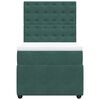 vidaXL Giroletto a Molle con Materasso Verde Scuro 100x200 cm Velluto