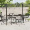 vidaXL Set da Pranzo per Giardino 5 pcs Nero polyrattan
