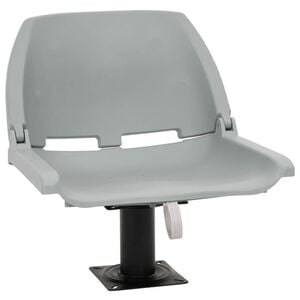 vidaXL Set Sedile Barca Pieghevole 2pz Senza Cuscino Grigio 48x51x41cm