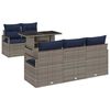 vidaXL Set Divano da Giardino 6 pz 5-Numero di posti Grigio polyrattan