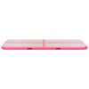 vidaXL Tappetino Ginnastica Gonfiabile con Pompa 500x100x10cm PVC Rosa