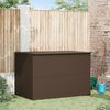 vidaXL Baule da Giardino Marrone 150x100x100 cm in Polyrattan