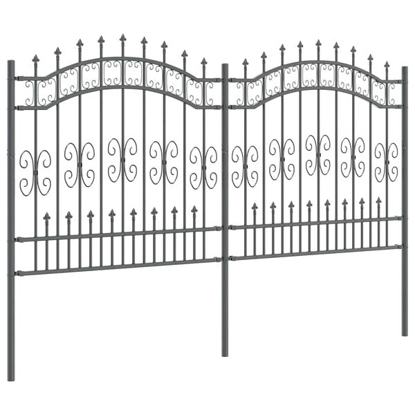 vidaXL Recinzione per Giardino Grigio 240 x 166 cm