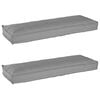 vidaXL Set di Cuscini per Pallet 2 pz Tessuto Oxford Grigio