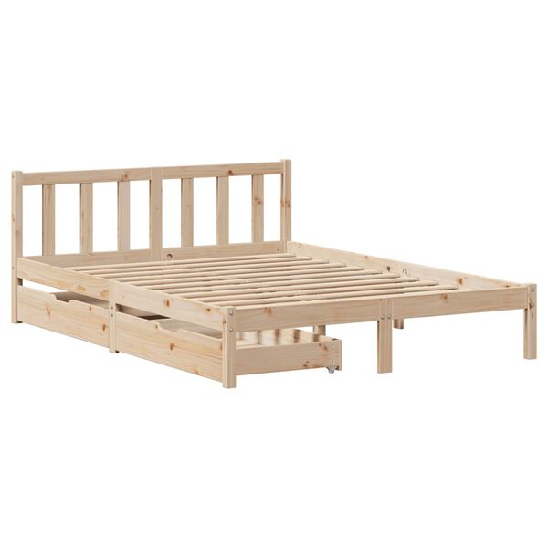 vidaXL Letto senza Materasso 150x200 cm in Legno Massello di Pino