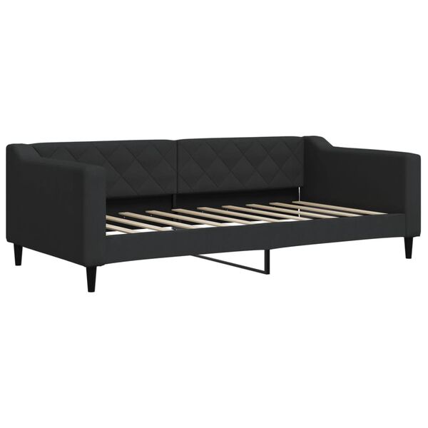 vidaXL Divano Letto Estraibile con Cassetti Nero 90x190 cm in Tessuto