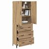 vidaXL Credenza con cassetto Rovere artigianale 69,5 x 34 x 180 cm
