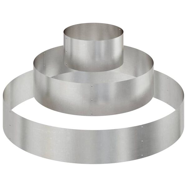 vidaXL Vaso da giardino Argento 120 x 120 x 20 cm Acciaio inossidabile