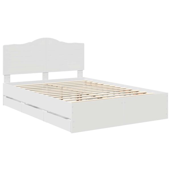 vidaXL Struttura del letto Bianco 160 x 200 cm Legno Ingegnerizzato