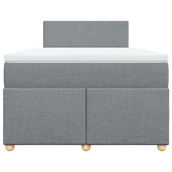 vidaXL Giroletto a Molle con Materasso Grigio Chiaro 120x200cm Tessuto