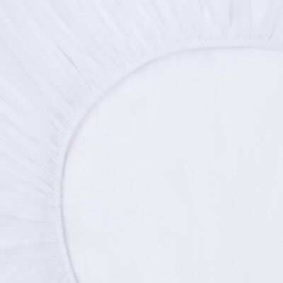 vidaXL Lenzuola con Angoli Impermeabili 2 pz Cotone 80x200 cm Bianco