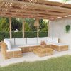 vidaXL Set Divani da Giardino 8 pz con Cuscini Legno Massello di Teak
