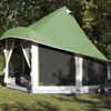 vidaXL Tenda Tipi Familiare con tetto Verde 404 x 370 x 270 cm