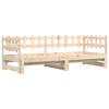 vidaXL Dormeuse Estraibile 2x(90x190) cm Legno Massello di Pino