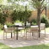 vidaXL Set da Pranzo per Giardino 5 pcs Beige polyrattan