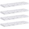vidaXL Scaffale da parete 4 pz Marmo Bianco 80 x 23,5 x 3,8 cm