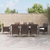 vidaXL Set da Pranzo da Giardino 9pz con Cuscini Marrone in Polyrattan