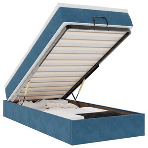 vidaXL Struttura Letto Pouf con Materasso 80x200 cm Velluto