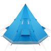 vidaXL Tenda da Campeggio Tipi per 4 Persone Blu Impermeabile