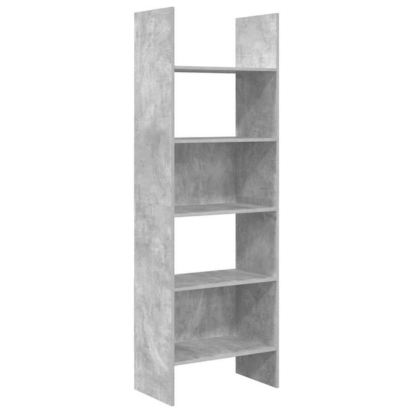 vidaXL Libreria Grigio Cemento 60x35x180 cm in Legno Multistrato
