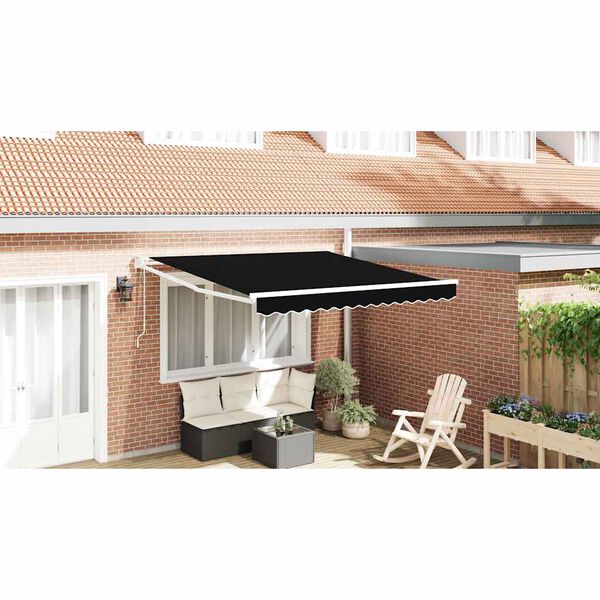 vidaXL Tenda da Sole Nero 300 x 250 x 165 cm Poliestere