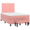 vidaXL Giroletto a Molle con Materasso Rosa 120x190 cm in Velluto