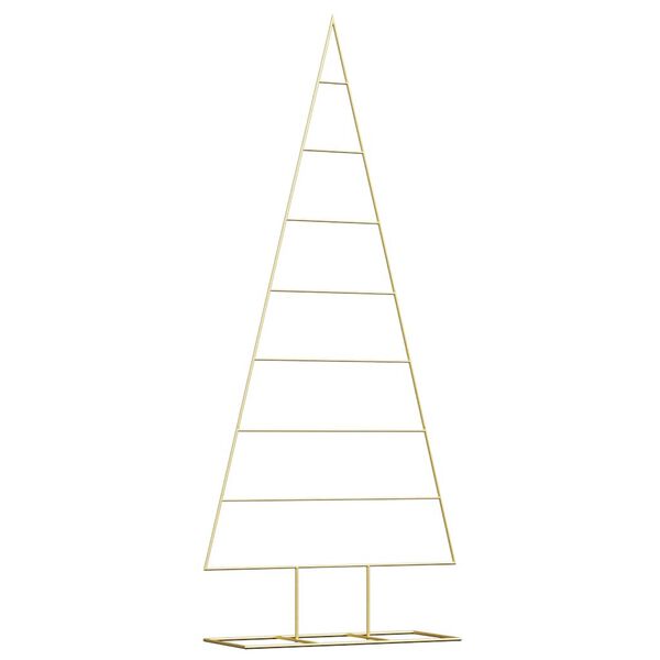 vidaXL Albero di Natale Decorativo in Metallo Nero 180 cm
