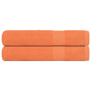 vidaXL Asciugamani per sauna FROGN 2 pezzi Arancione 80x200 cm 360 g/m&sup2;