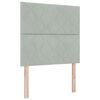 vidaXL Testiera Grigio chiaro 100 cm Velluto