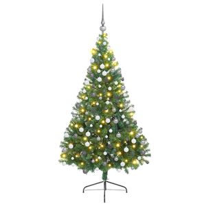 vidaXL Albero di Natale artificiale con luci integrate Verde 180 cm