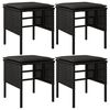 vidaXL Set da Pranzo da Giardino 6 pz con Cuscini Nero in Polyrattan