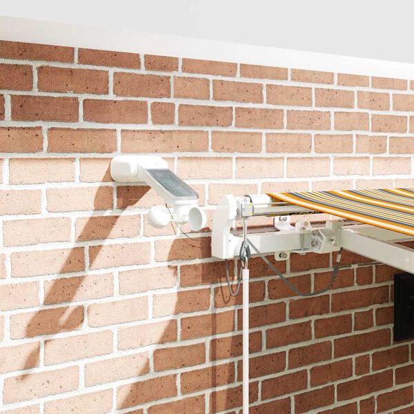 vidaXL Tenda Retrattile Multicolore 450 &times; 300 cm Poliestere e Metallo