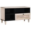 vidaXL Mobile TV con cassetto Bianco Sbiancato 80 x 33 x 46 cm