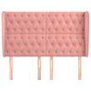 vidaXL Testiera ad Orecchio Rosa 163x23x118/128 cm in Velluto